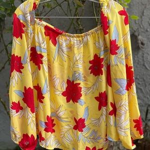 Forever 21 off the shoulder floral top.